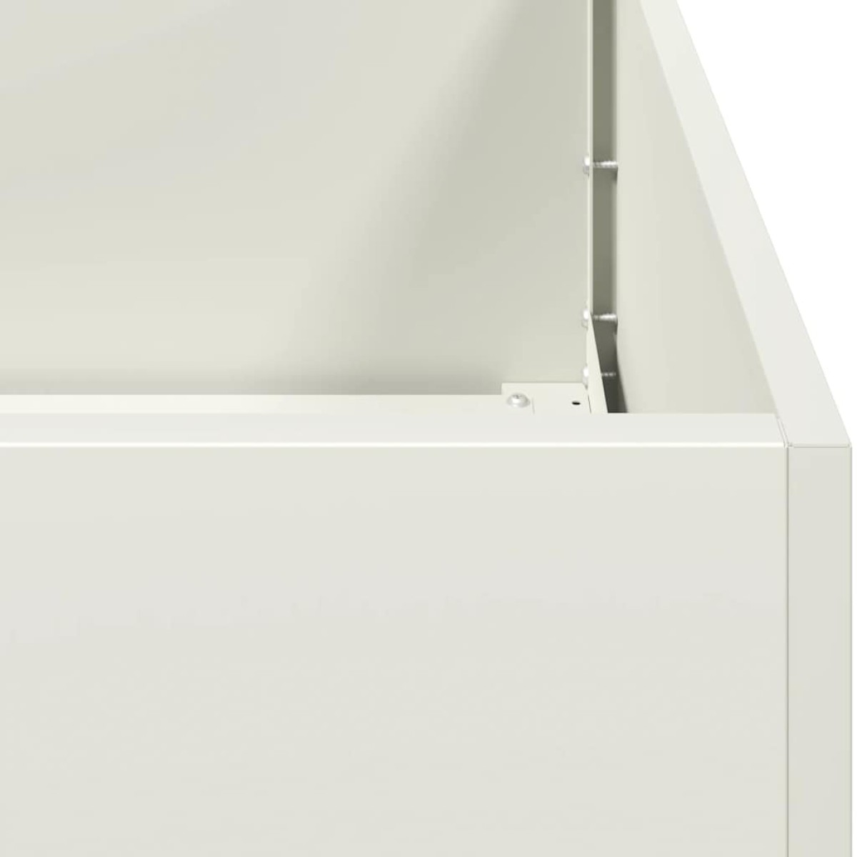 vidaXL Ζαρντινιέρα Λευκή 80x80x80 εκ. από Χάλυβα