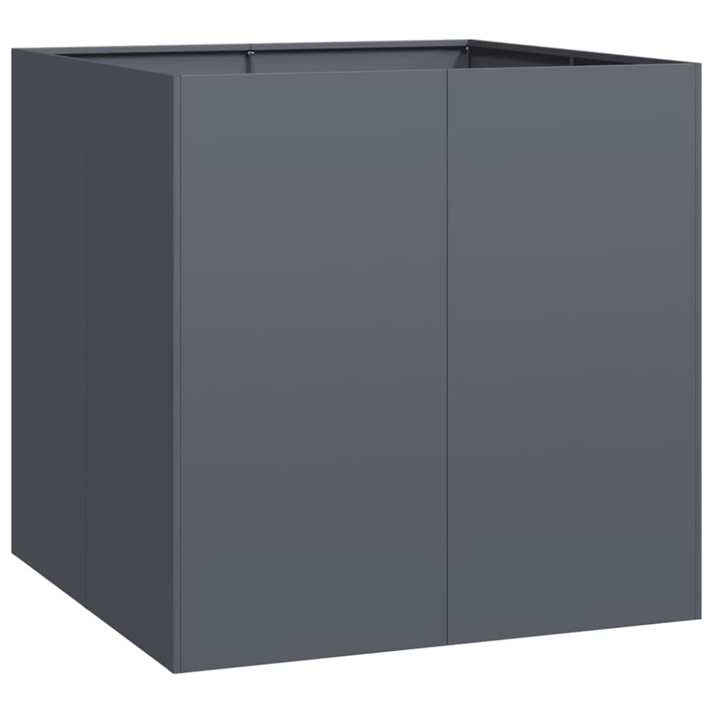 vidaXL Ζαρντινιέρα Ανθρακί 80x80x80 εκ. από Χάλυβα