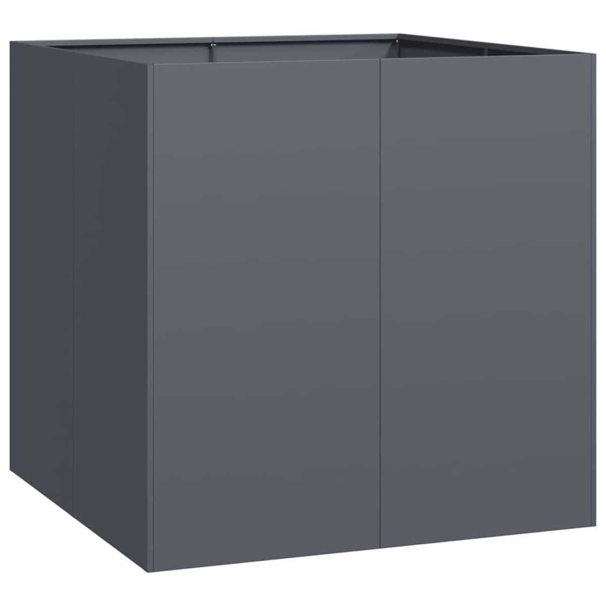 vidaXL Ζαρντινιέρα Ανθρακί 80x80x80 εκ. από Χάλυβα