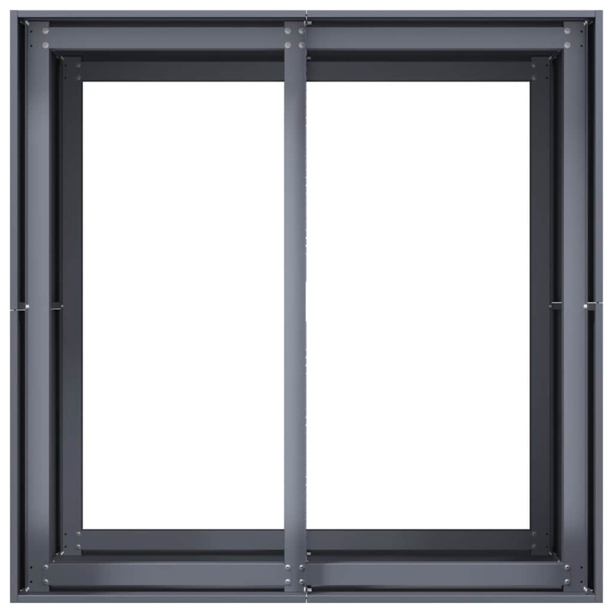 vidaXL Ζαρντινιέρα Ανθρακί 80x80x80 εκ. από Χάλυβα