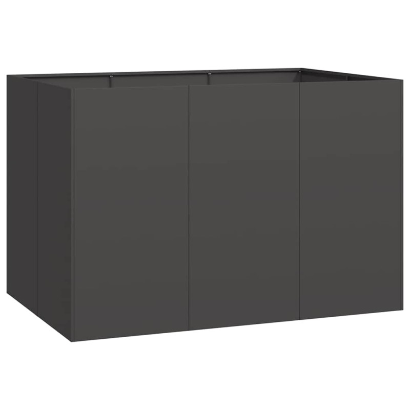 vidaXL Ζαρντινιέρα Μαύρη 120x80x80 εκ. από Χάλυβα