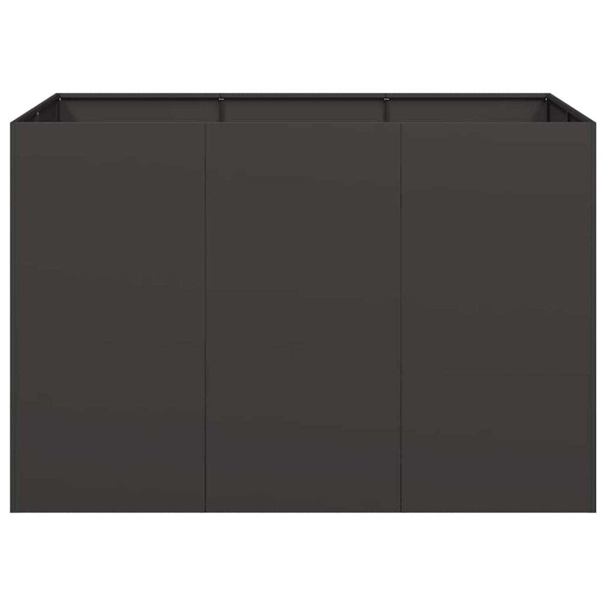 vidaXL Ζαρντινιέρα Μαύρη 120x80x80 εκ. από Χάλυβα