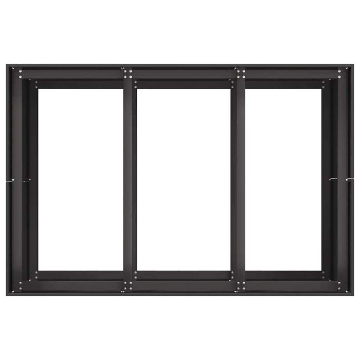 vidaXL Ζαρντινιέρα Μαύρη 120x80x80 εκ. από Χάλυβα