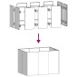 vidaXL Ζαρντινιέρα Μαύρη 120x80x80 εκ. από Χάλυβα
