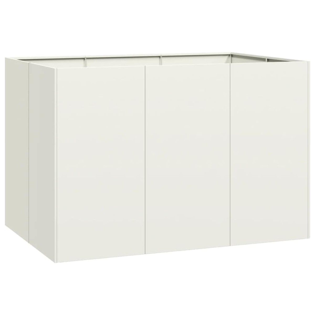 vidaXL Ζαρντινιέρα Λευκή 120x80x80 εκ. από Χάλυβα