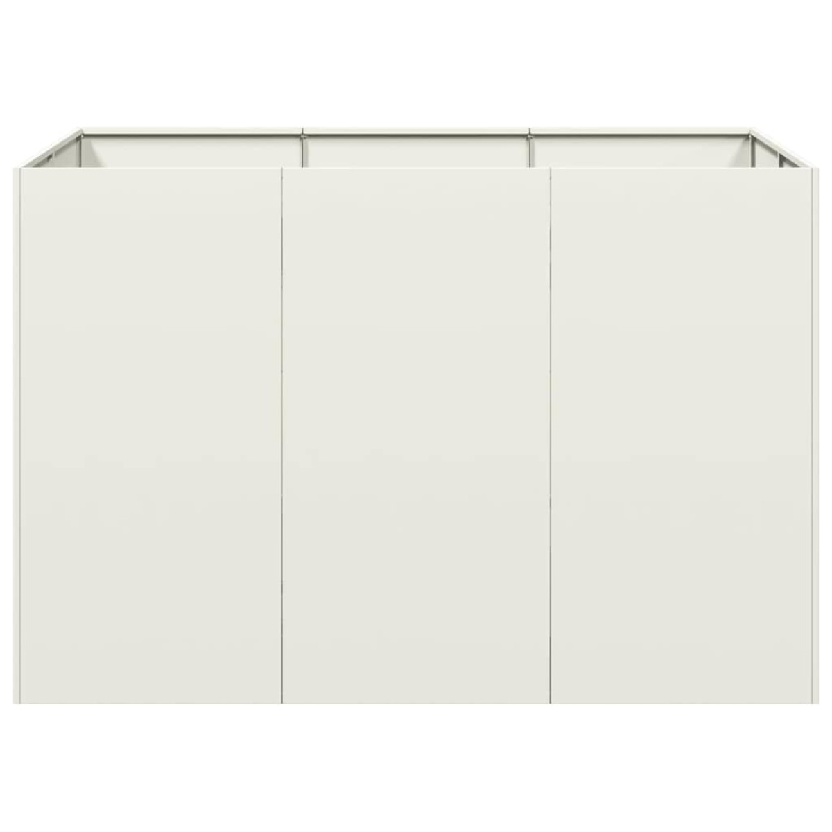 vidaXL Ζαρντινιέρα Λευκή 120x80x80 εκ. από Χάλυβα