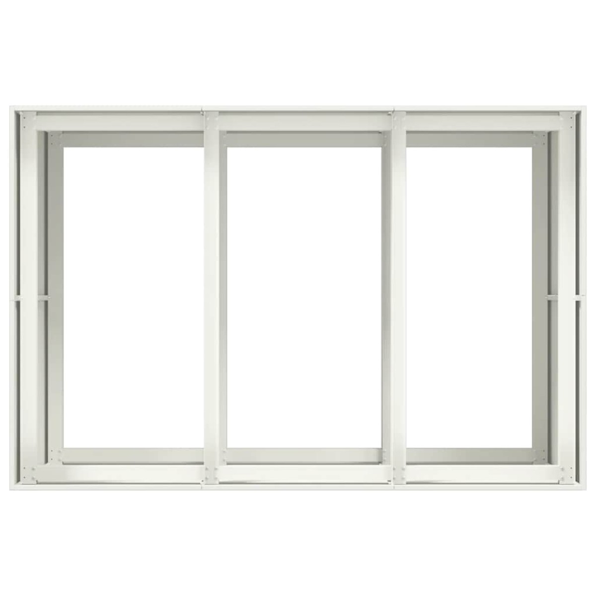 vidaXL Ζαρντινιέρα Λευκή 120x80x80 εκ. από Χάλυβα