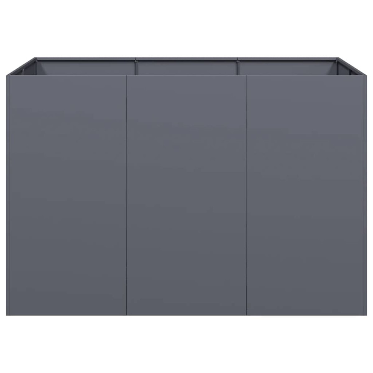 vidaXL Ζαρντινιέρα Ανθρακί 120x80x80 εκ. από Χάλυβα