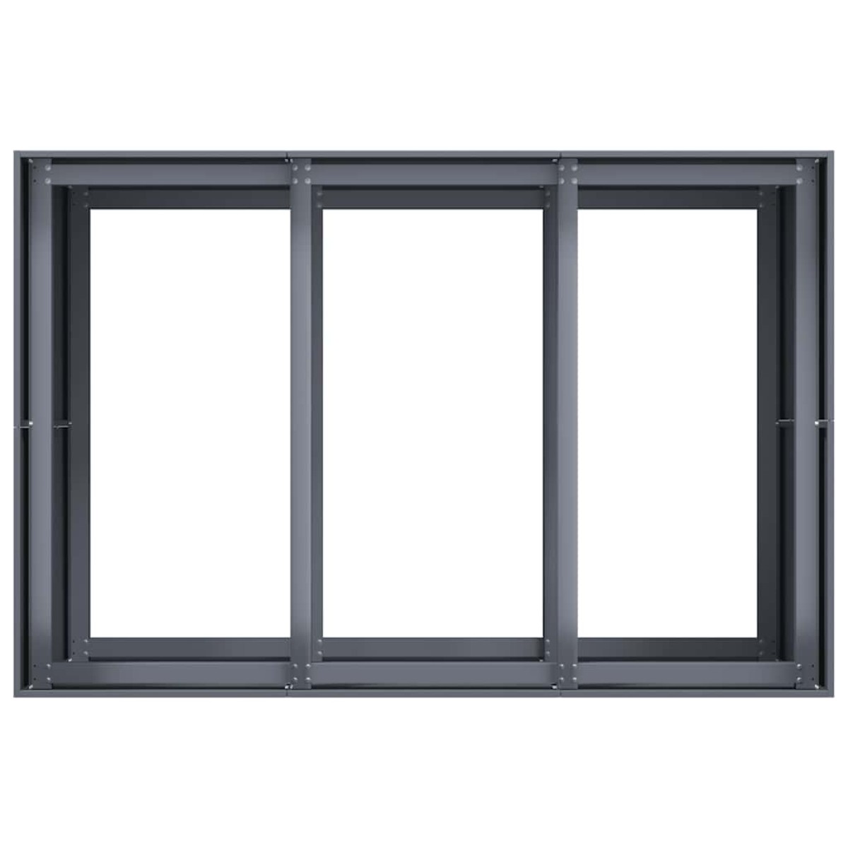 vidaXL Ζαρντινιέρα Ανθρακί 120x80x80 εκ. από Χάλυβα
