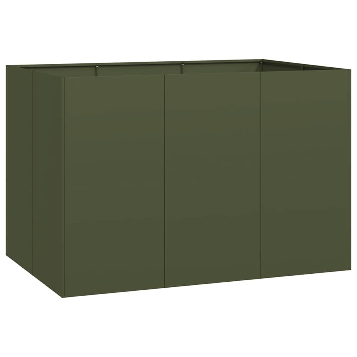 vidaXL Ζαρντινιέρα Λαδί 120x80x80 εκ. από Χάλυβα