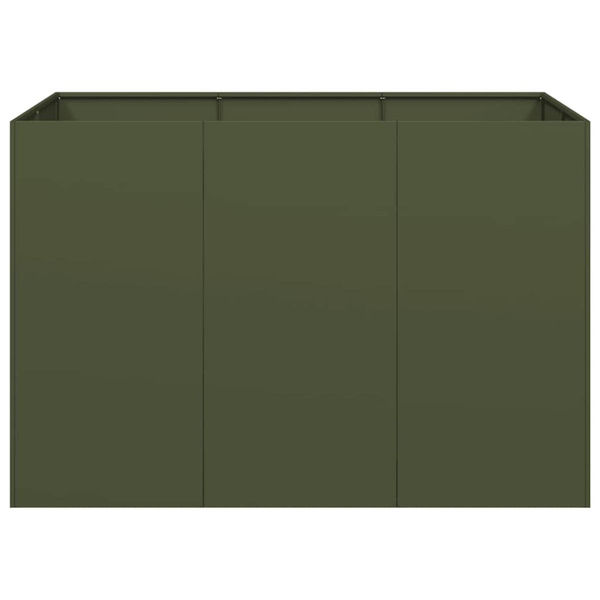 vidaXL Ζαρντινιέρα Λαδί 120x80x80 εκ. από Χάλυβα