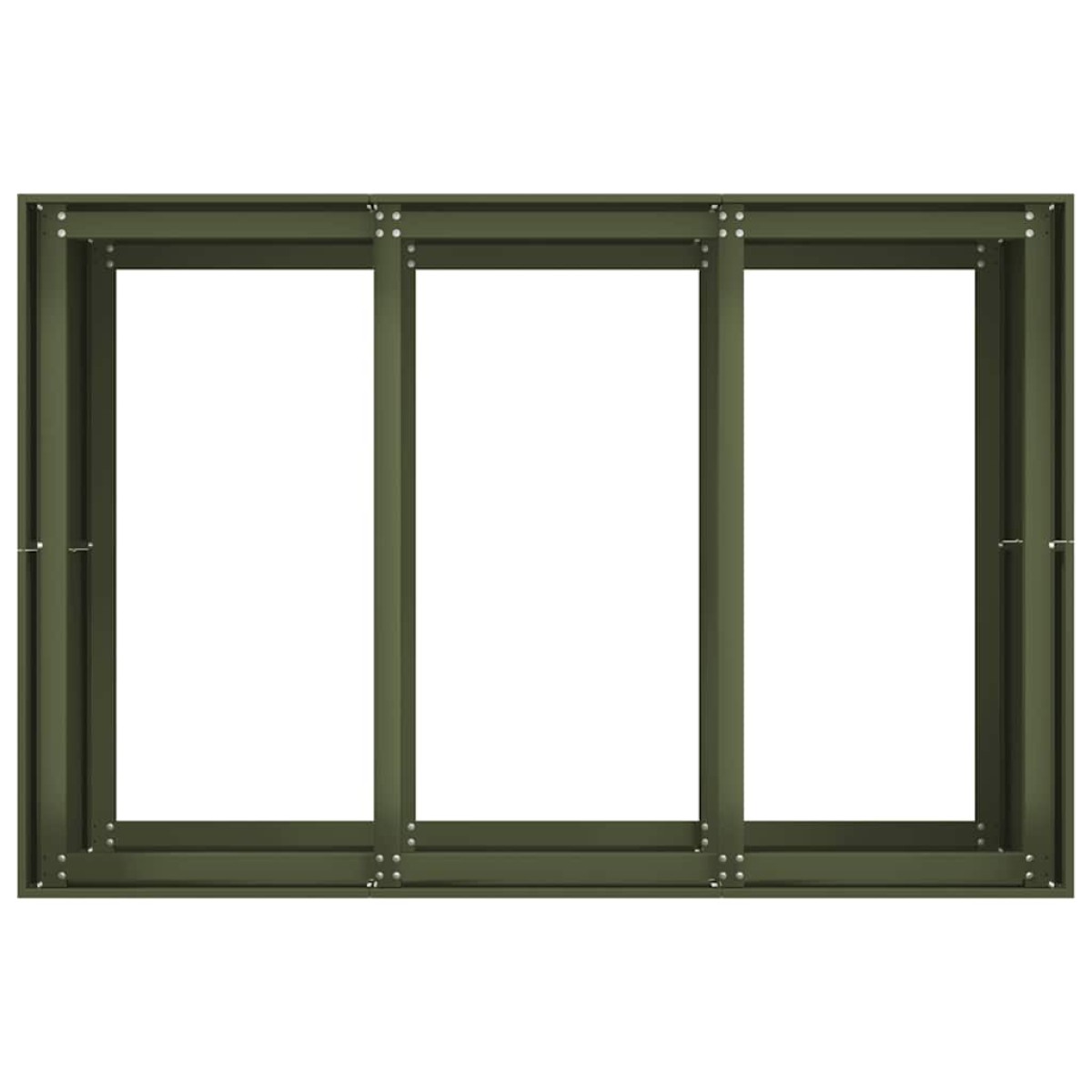 vidaXL Ζαρντινιέρα Λαδί 120x80x80 εκ. από Χάλυβα