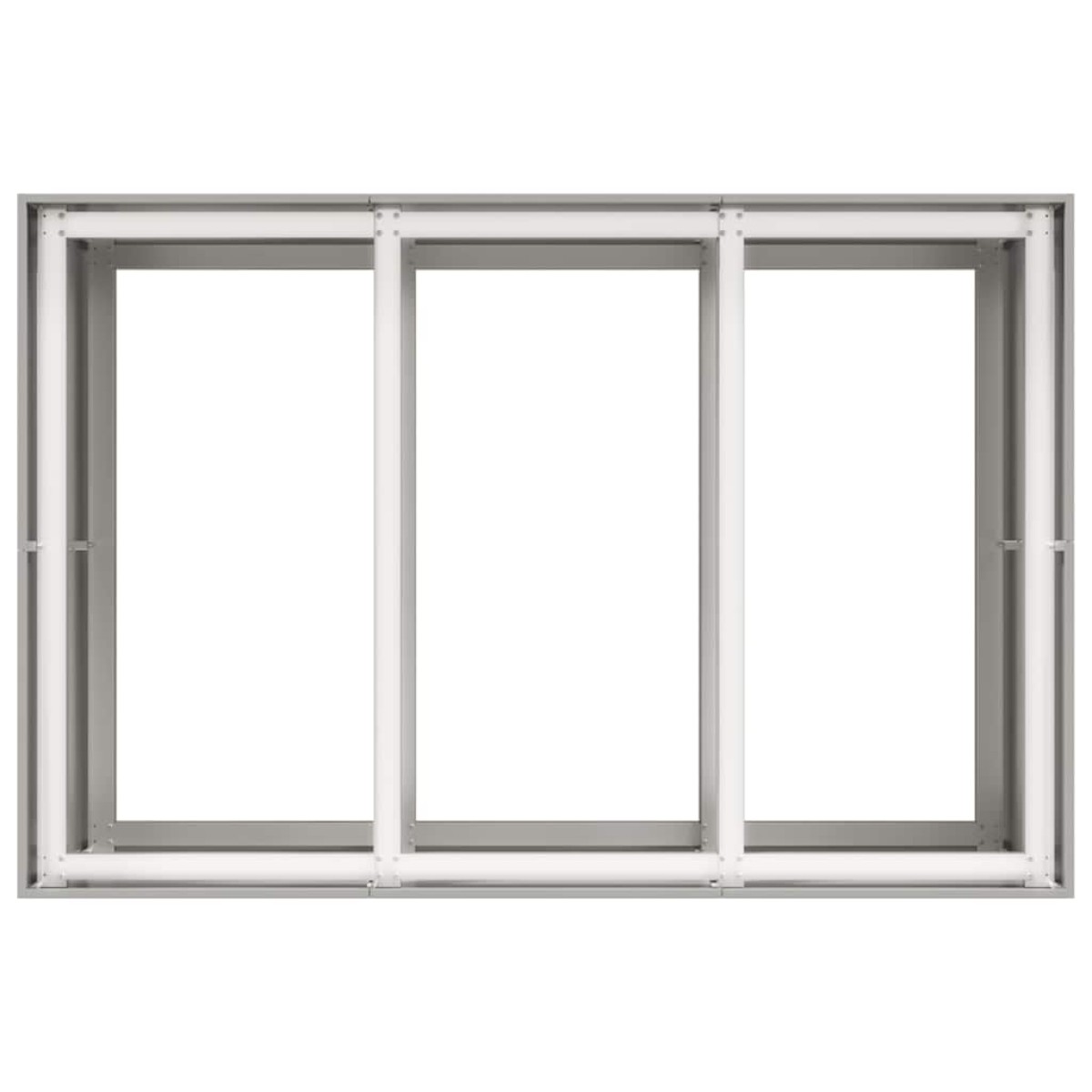 vidaXL Ζαρντινιέρα 120x80x80 εκ. από Ανοξείδωτο Ατσάλι