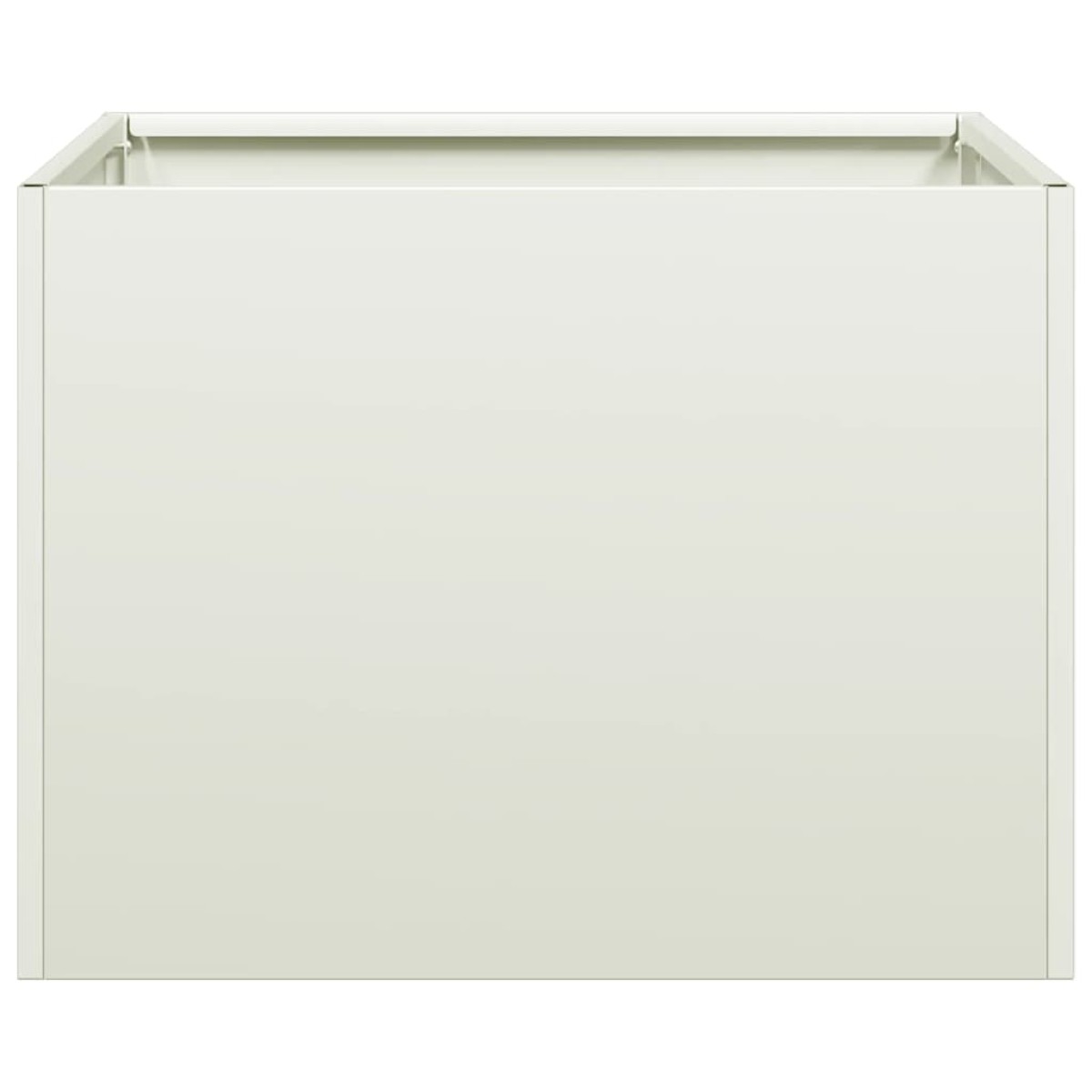 vidaXL Ζαρντινιέρα Λευκή 40x40x30 εκ. από Χάλυβα