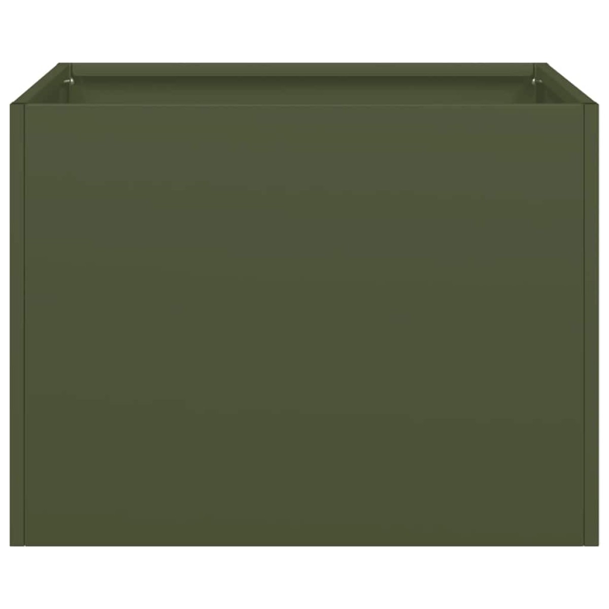 vidaXL Ζαρντινιέρα Λαδί 40x40x30 εκ. από Χάλυβα