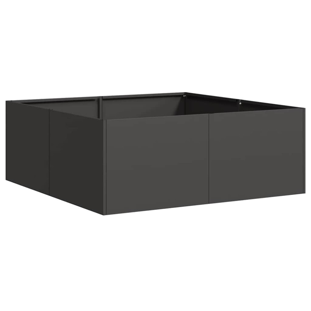vidaXL Ζαρντινιέρα Μαύρη 80x80x30 εκ. από Χάλυβα