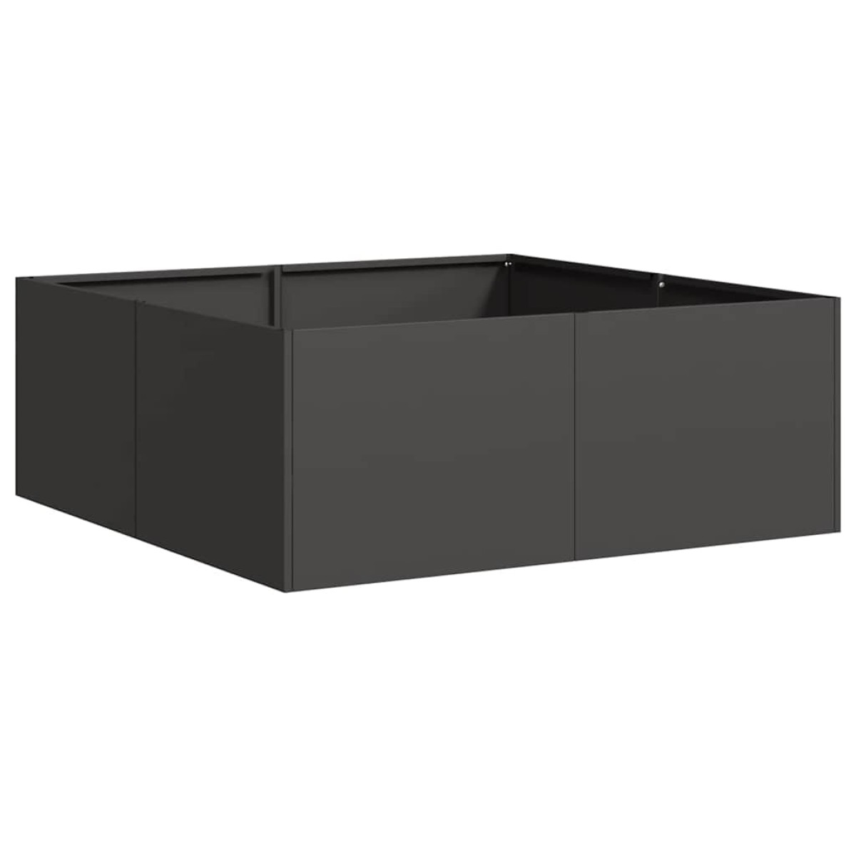 vidaXL Ζαρντινιέρα Μαύρη 80x80x30 εκ. από Χάλυβα