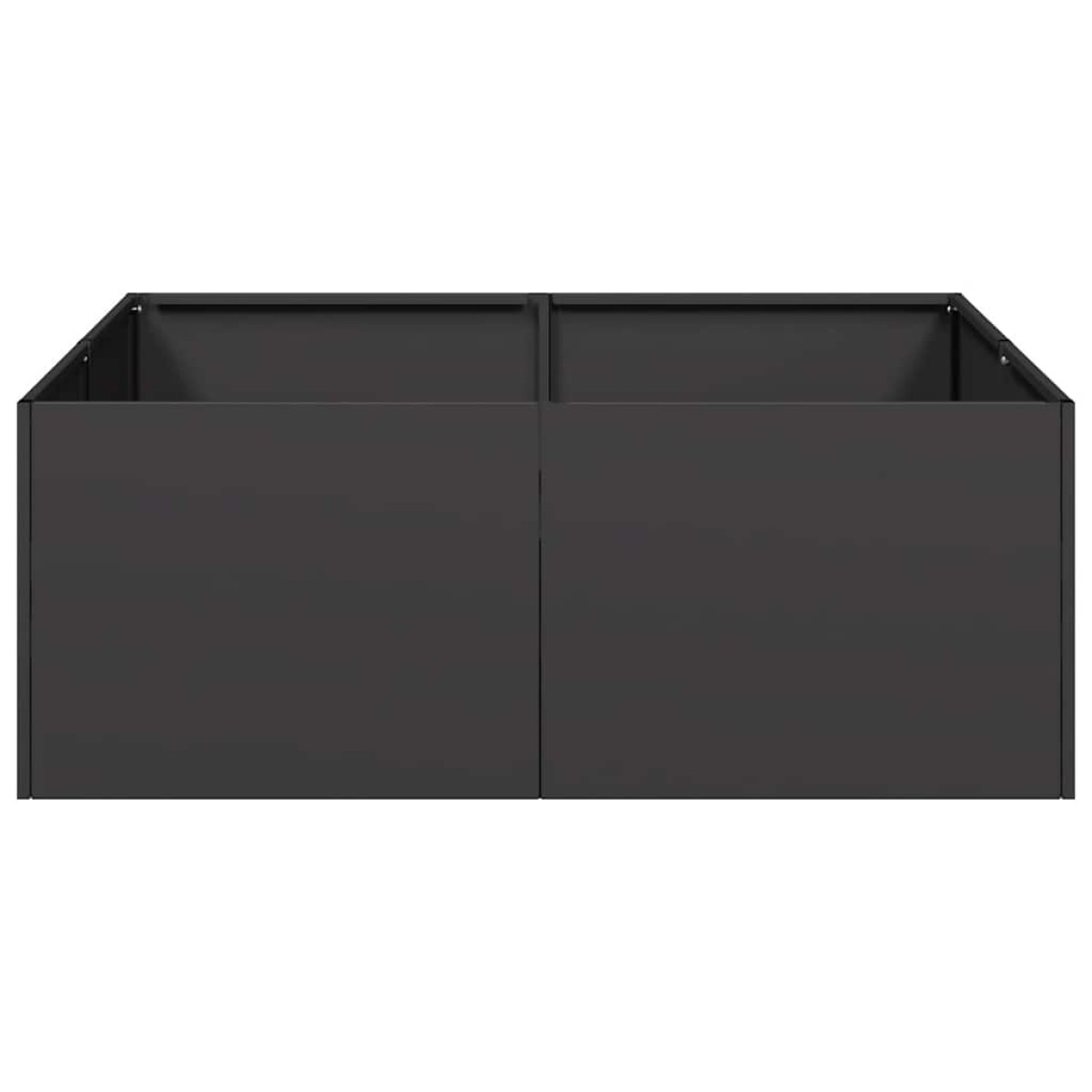vidaXL Ζαρντινιέρα Μαύρη 80x80x30 εκ. από Χάλυβα