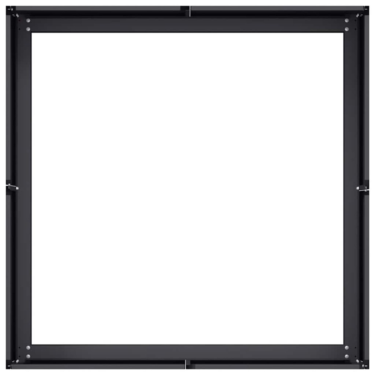 vidaXL Ζαρντινιέρα Μαύρη 80x80x30 εκ. από Χάλυβα
