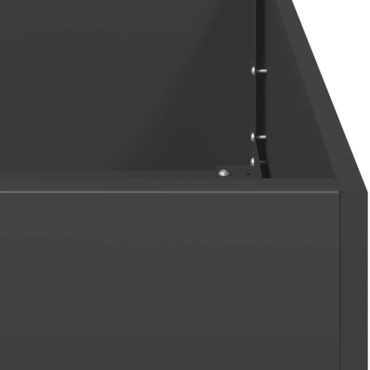 vidaXL Ζαρντινιέρα Μαύρη 80x80x30 εκ. από Χάλυβα