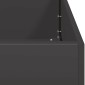 vidaXL Ζαρντινιέρα Μαύρη 80x80x30 εκ. από Χάλυβα