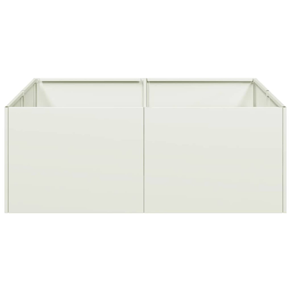 vidaXL Ζαρντινιέρα Λευκή 80x80x30 εκ. από Χάλυβα