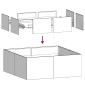 vidaXL Ζαρντινιέρα Λευκή 80x80x30 εκ. από Χάλυβα