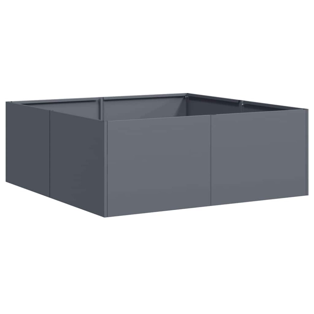 vidaXL Ζαρντινιέρα Ανθρακί 80x80x30 εκ. από Χάλυβα