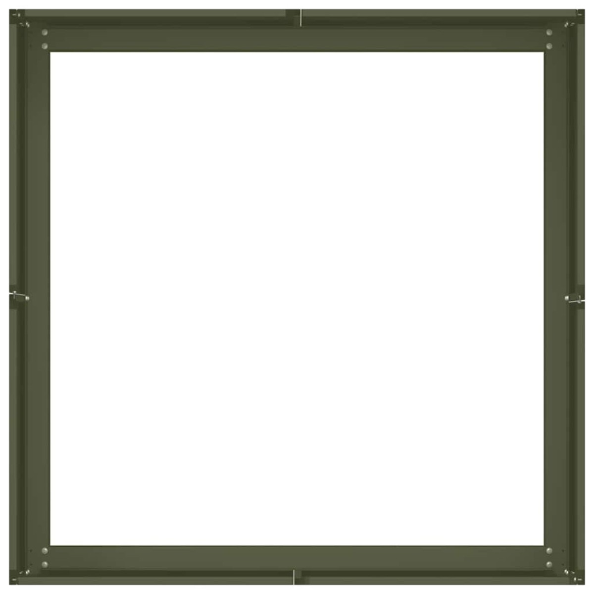 vidaXL Ζαρντινιέρα Λαδί 80x80x30 εκ. από Χάλυβα