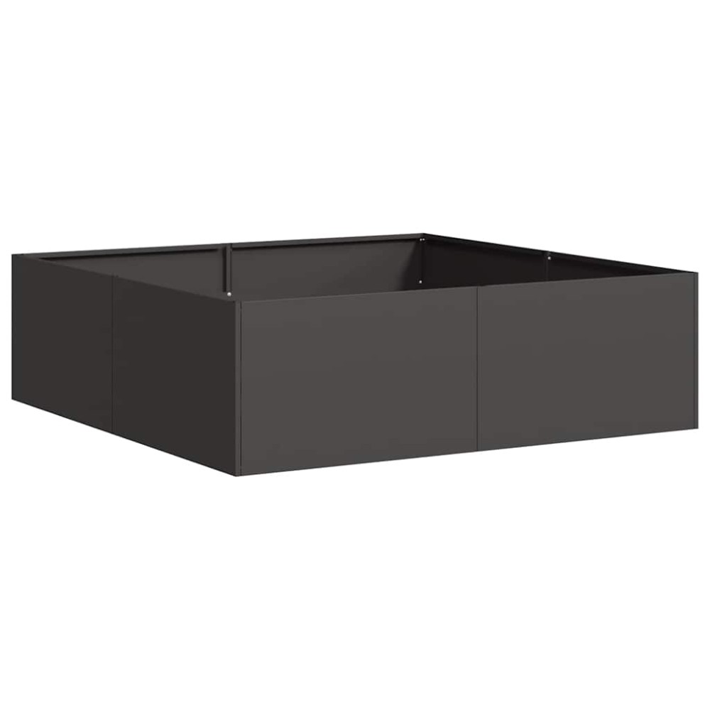 vidaXL Ζαρντινιέρα Μαύρη 100x100x30 εκ. από Χάλυβα