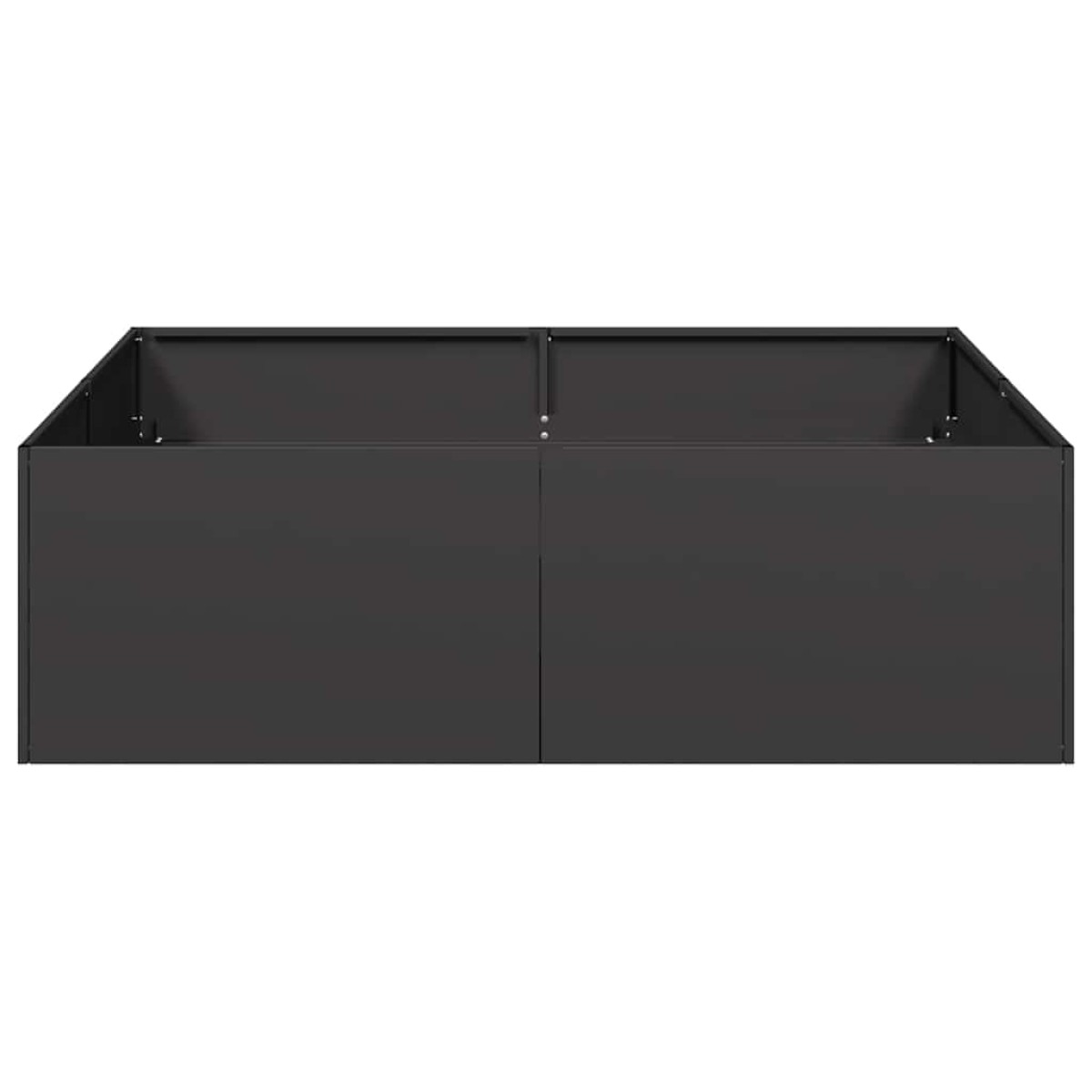 vidaXL Ζαρντινιέρα Μαύρη 100x100x30 εκ. από Χάλυβα