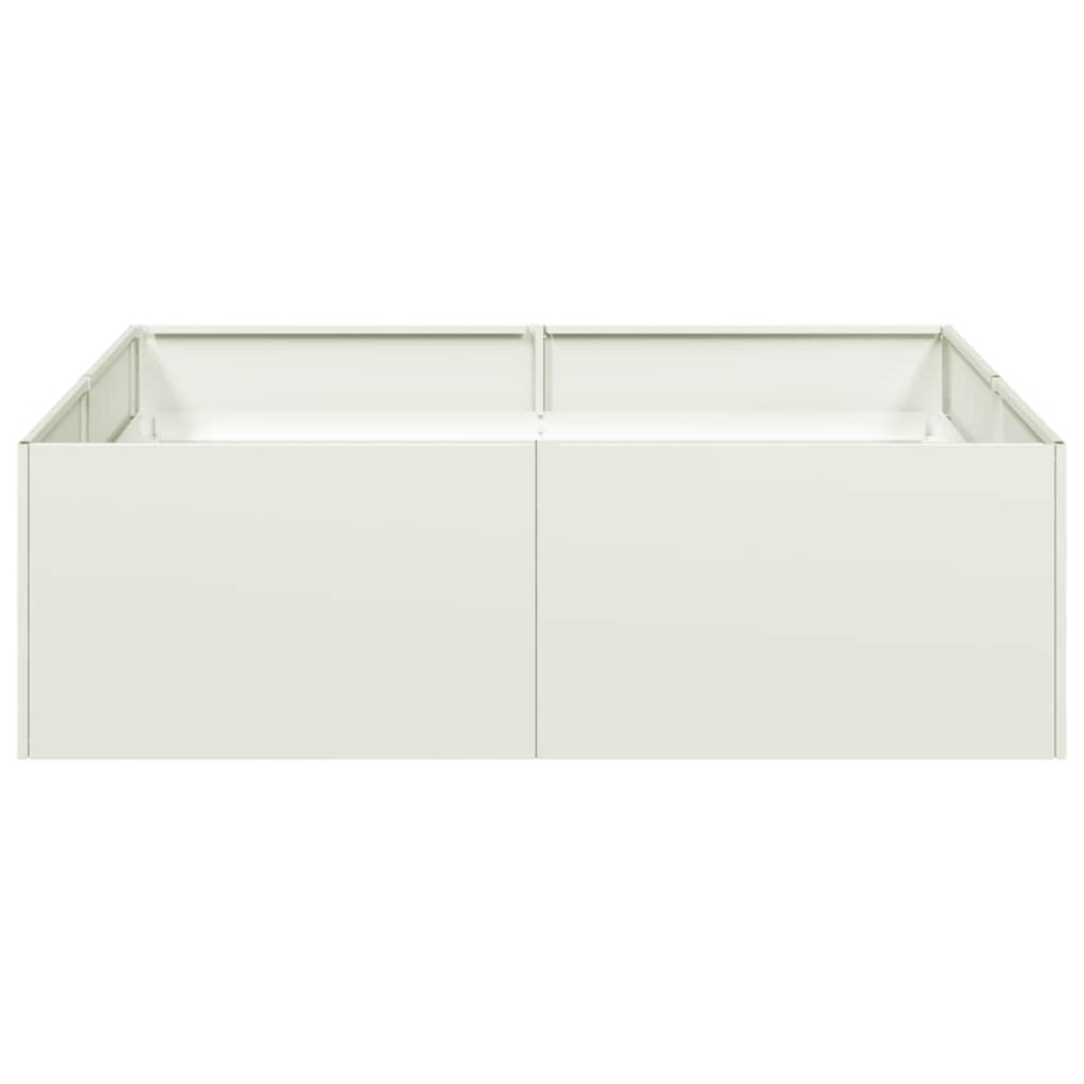 vidaXL Ζαρντινιέρα Λευκή 100x100x30 εκ. από Χάλυβα