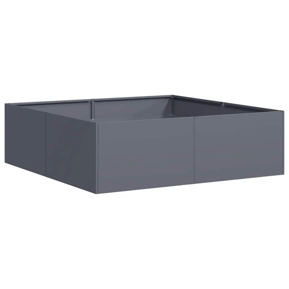 vidaXL Ζαρντινιέρα Ανθρακί 100x100x30 εκ. από Χάλυβα