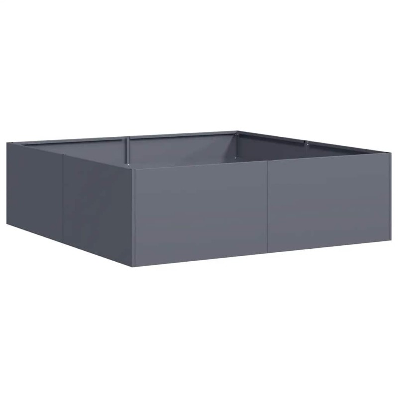vidaXL Ζαρντινιέρα Ανθρακί 100x100x30 εκ. από Χάλυβα
