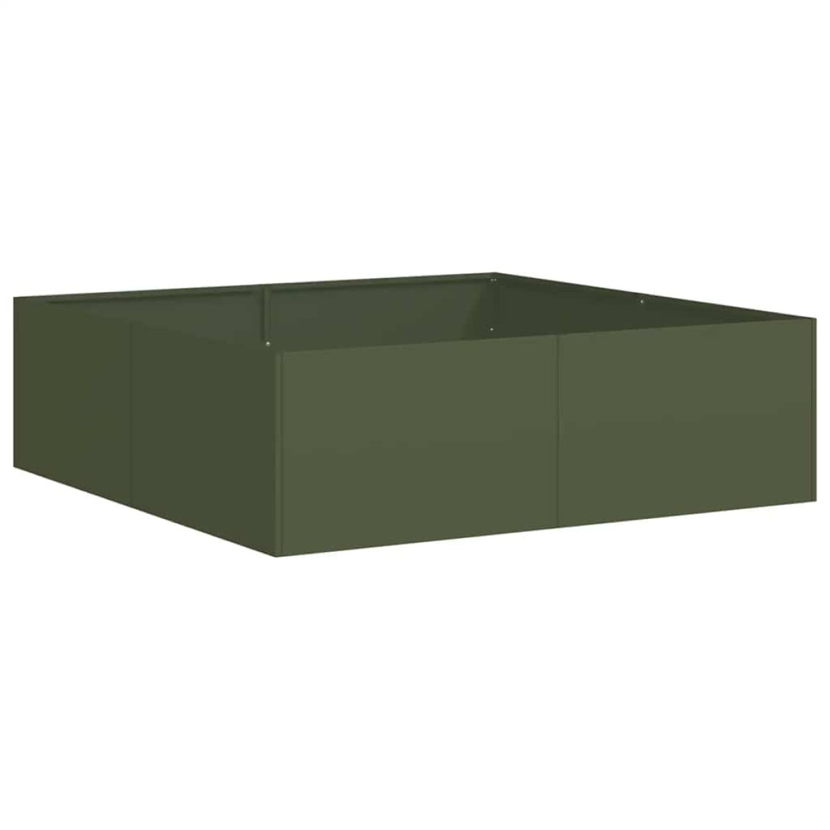 vidaXL Ζαρντινιέρα Λαδί 100x100x30 εκ. από Χάλυβα