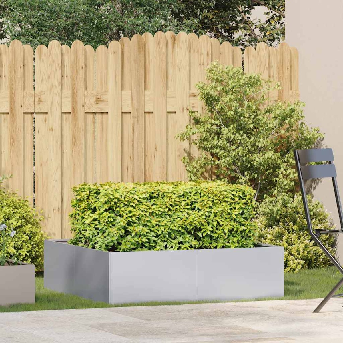 vidaXL Ζαρντινιέρα 100x100x30 εκ. από Γαλβανισμένο Ατσάλι