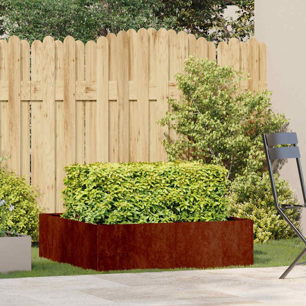 vidaXL Ζαρντινιέρα 100x100x30 εκ. Ατσάλι Σκληρυθέν στον Αέρα