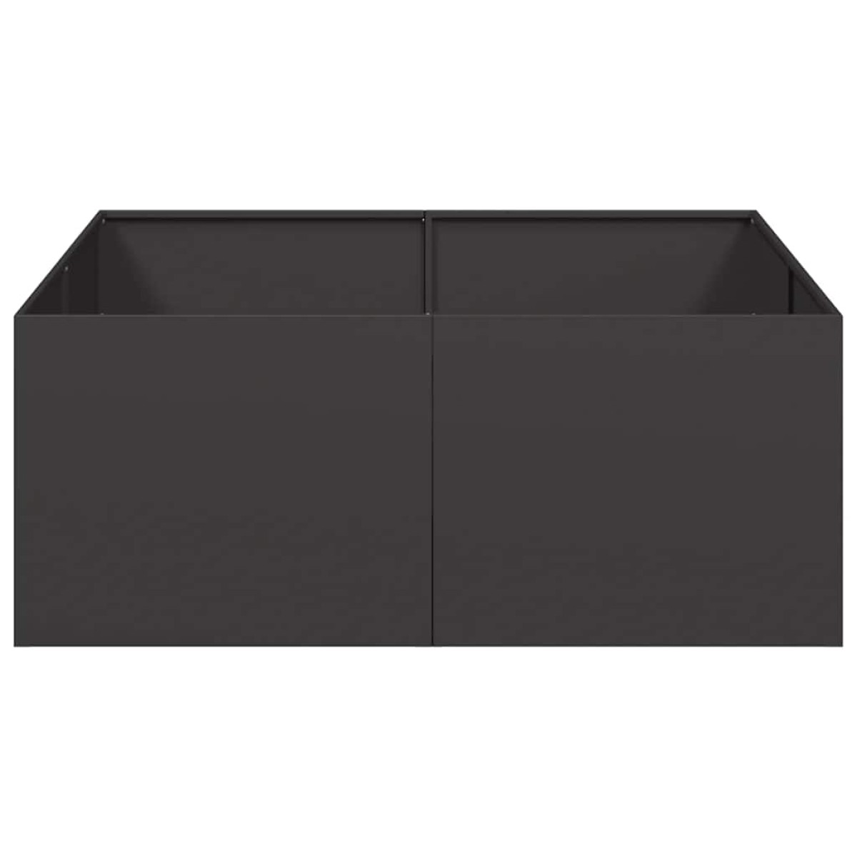 vidaXL Ζαρντινιέρα Μαύρη 100x100x40 εκ. από Χάλυβα