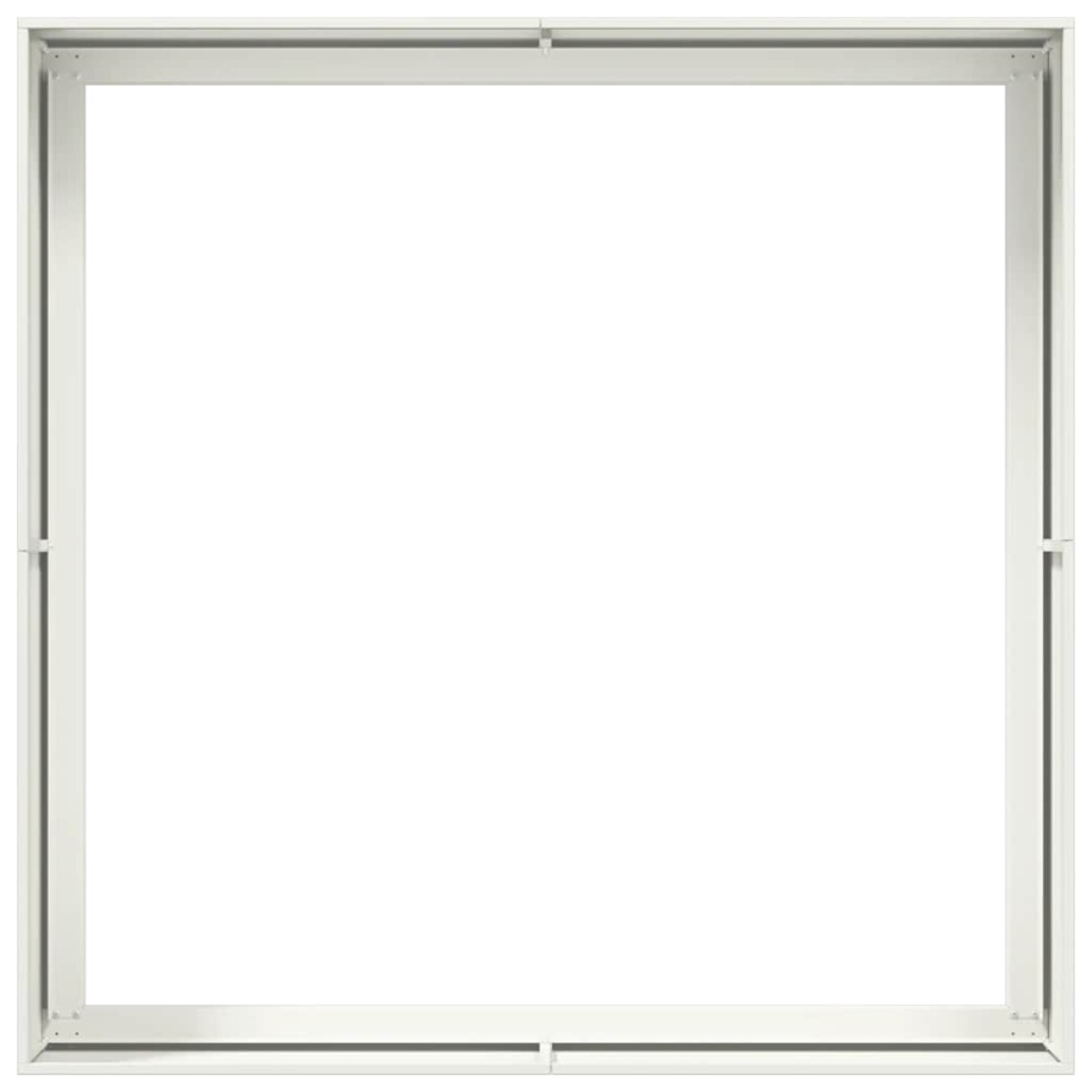 vidaXL Ζαρντινιέρα Λευκή 100x100x40 εκ. από Χάλυβα