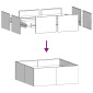 vidaXL Ζαρντινιέρα Λευκή 100x100x40 εκ. από Χάλυβα
