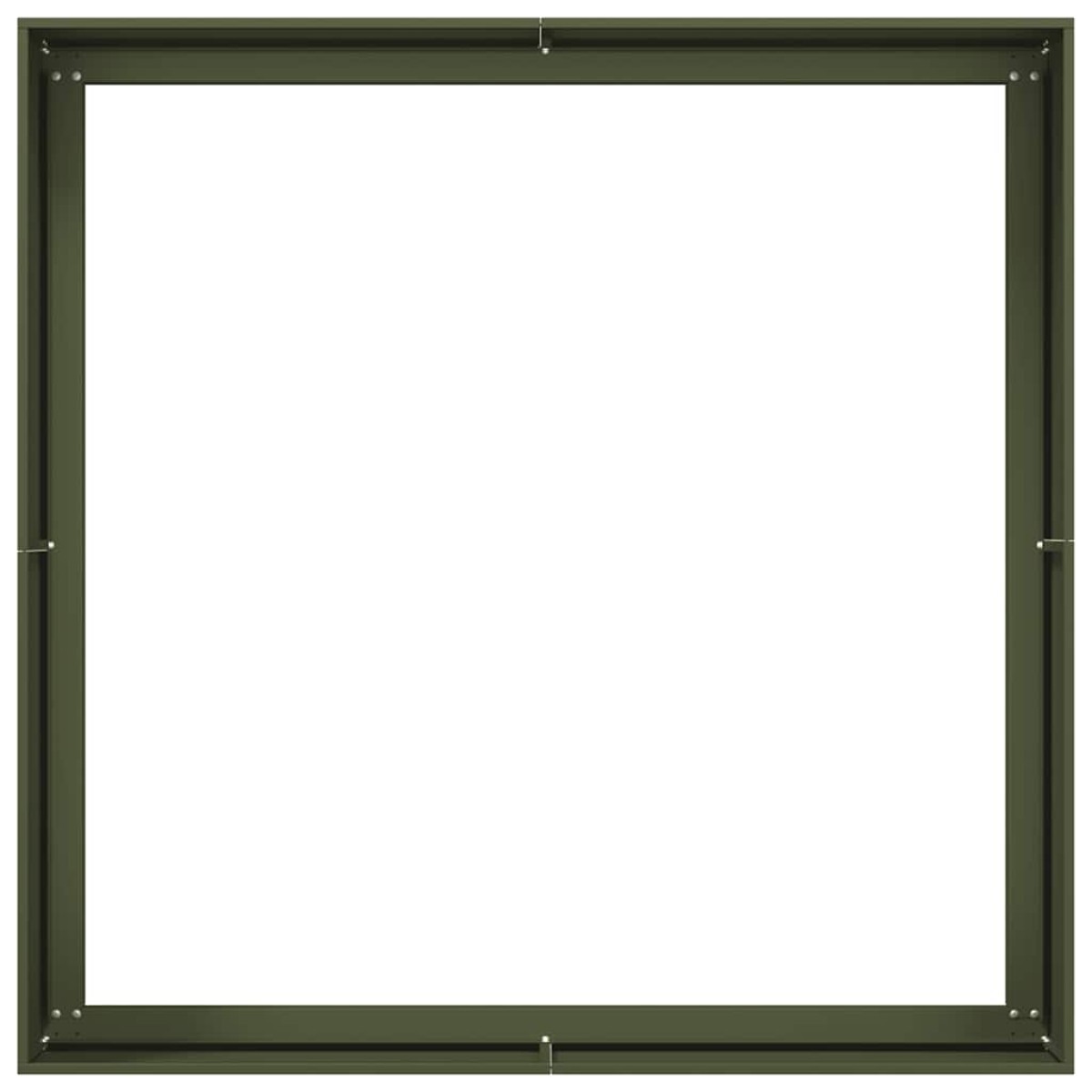 vidaXL Ζαρντινιέρα Λαδί 100x100x40 εκ. από Χάλυβα