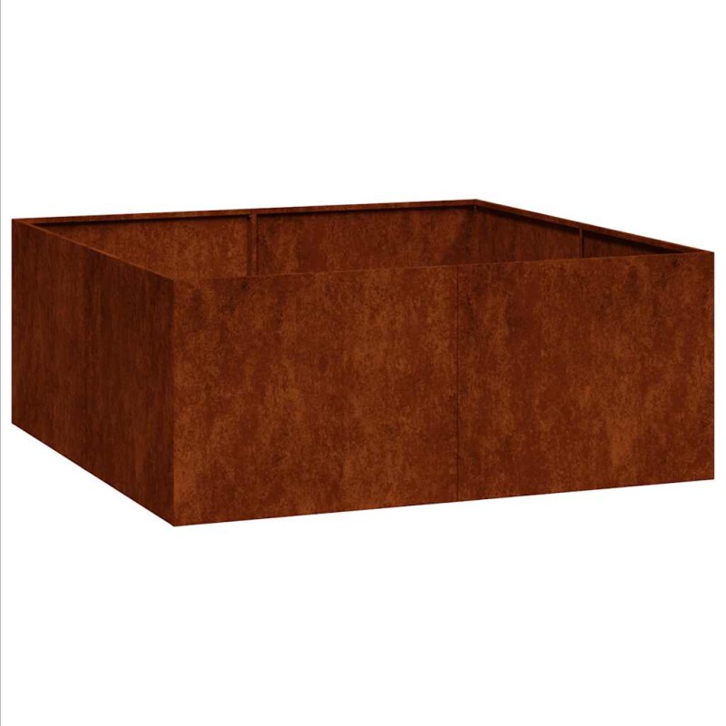 vidaXL Ζαρντινιέρα 100x100x40 εκ. Ατσάλι Σκληρυθέν στον Αέρα