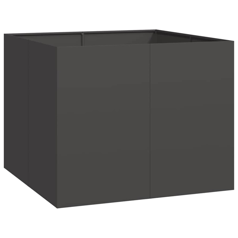 vidaXL Ζαρντινιέρα Μαύρη 100x100x80 εκ. από Χάλυβα