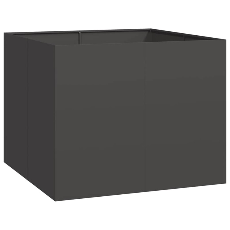 vidaXL Ζαρντινιέρα Μαύρη 100x100x80 εκ. από Χάλυβα