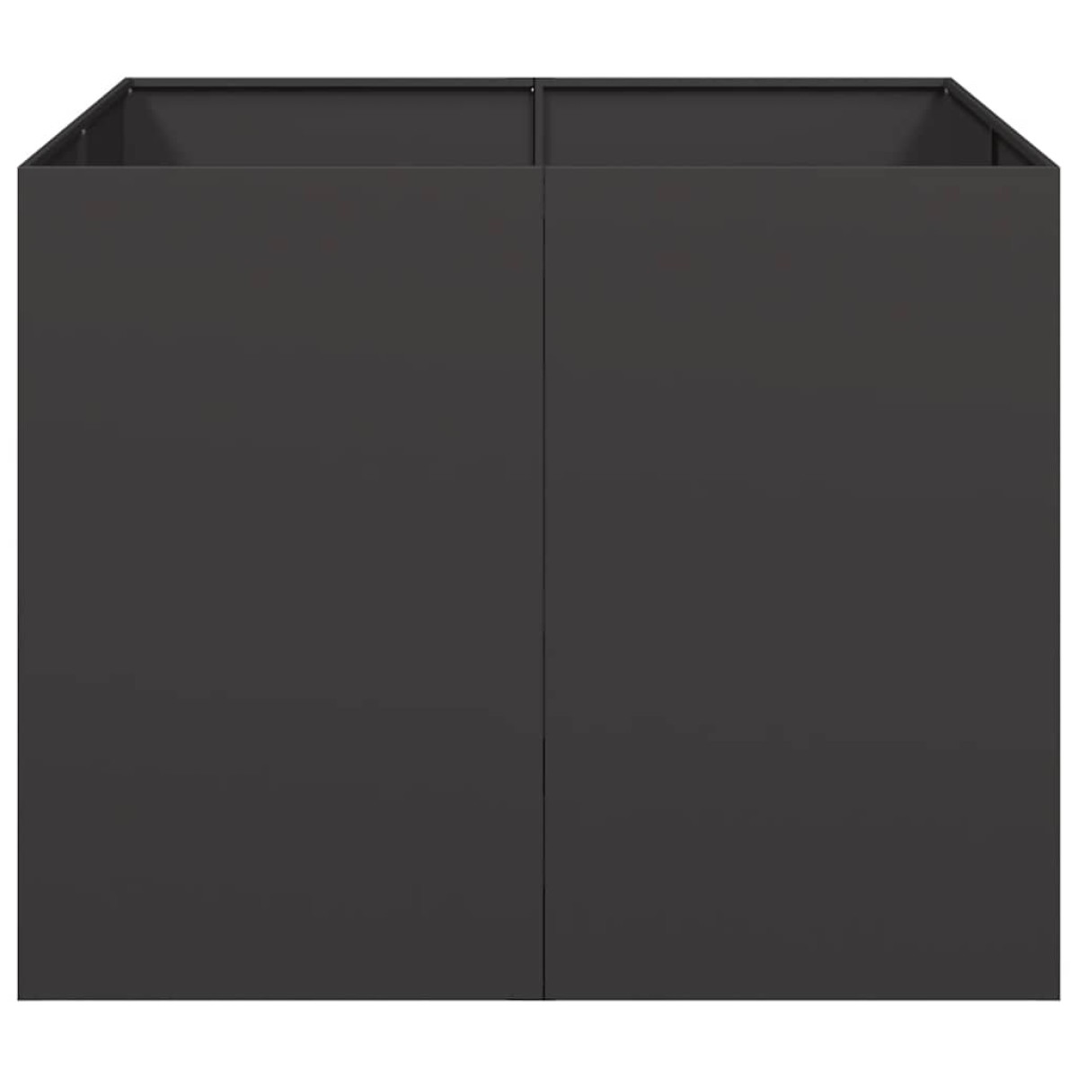 vidaXL Ζαρντινιέρα Μαύρη 100x100x80 εκ. από Χάλυβα
