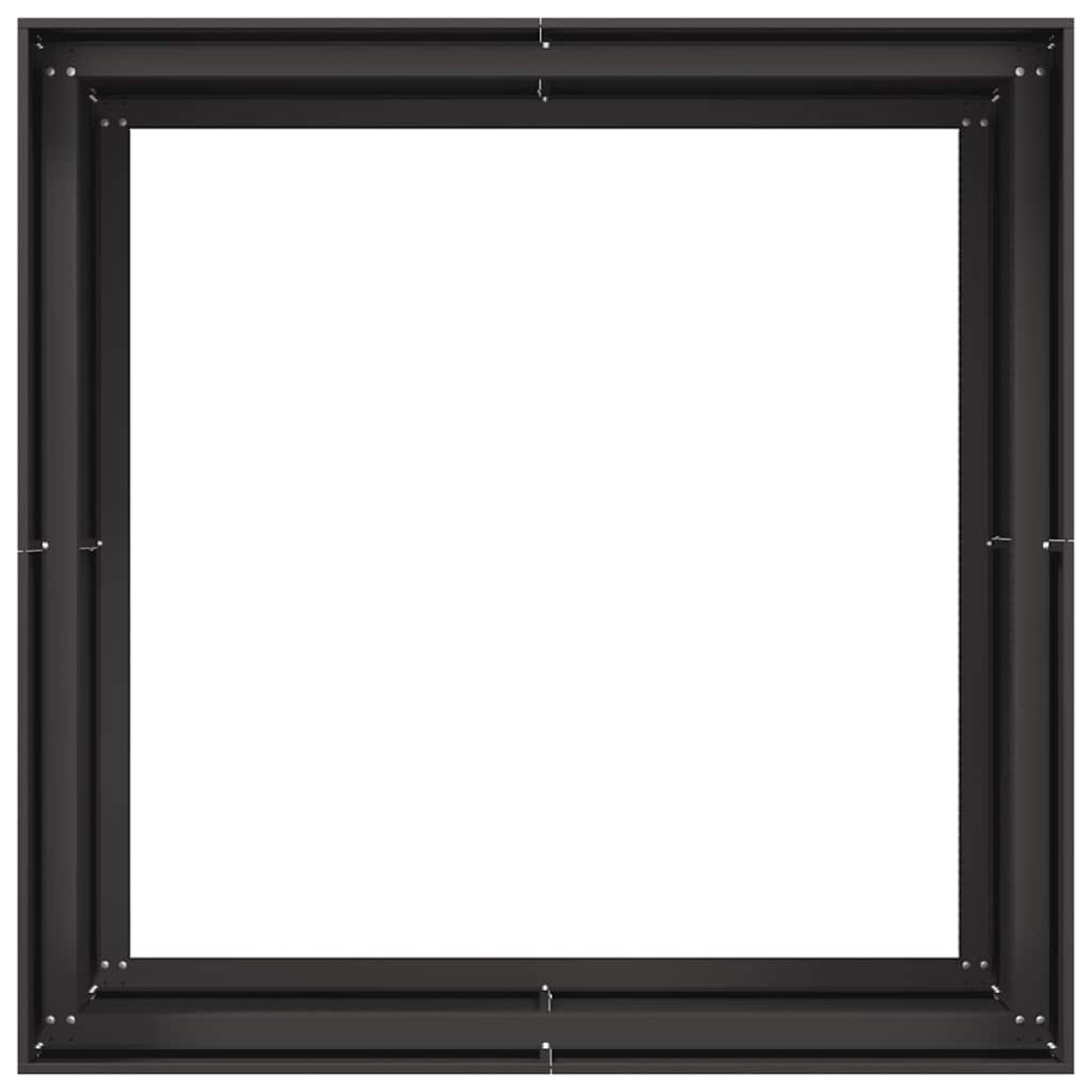 vidaXL Ζαρντινιέρα Μαύρη 100x100x80 εκ. από Χάλυβα