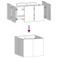 vidaXL Ζαρντινιέρα Μαύρη 100x100x80 εκ. από Χάλυβα