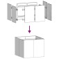 vidaXL Ζαρντινιέρα Λευκή 100x100x80 εκ. από Χάλυβα