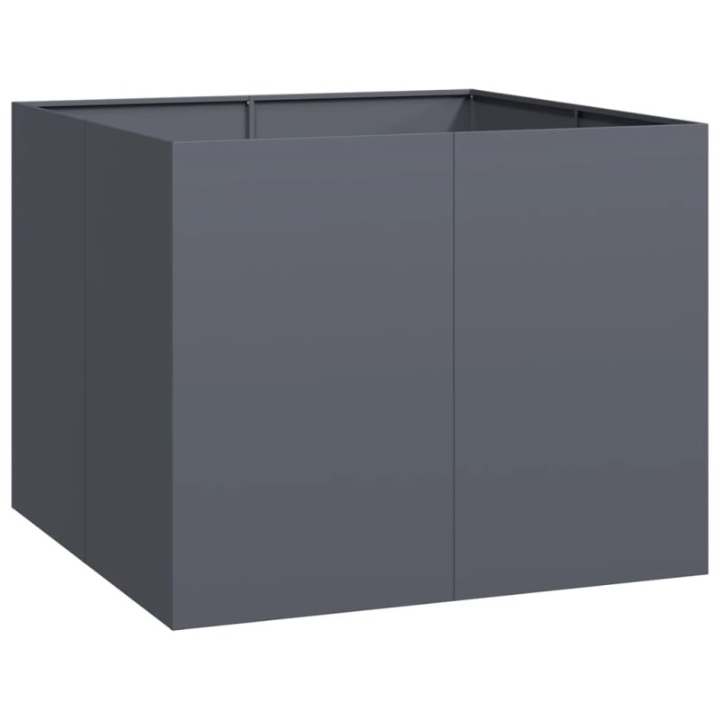 vidaXL Ζαρντινιέρα Ανθρακί 100x100x80 εκ. από Χάλυβα