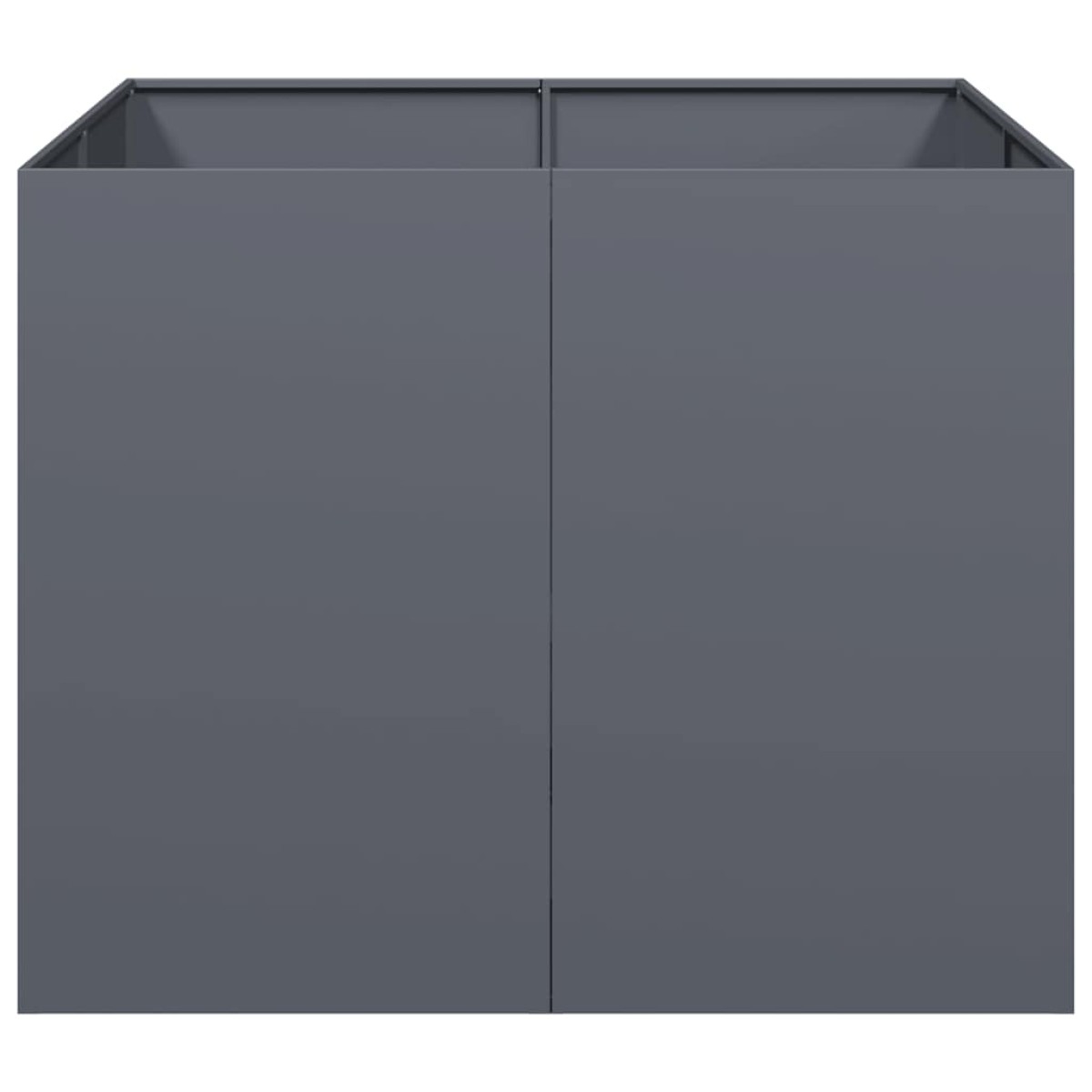 vidaXL Ζαρντινιέρα Ανθρακί 100x100x80 εκ. από Χάλυβα